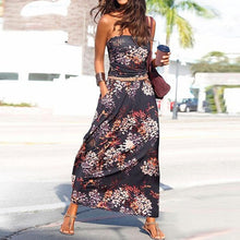 Load image into Gallery viewer, 2020 Summer Dress Plus Size Beach Sexy Bandeau Holiday Off Shoulder Long Dress Ladies Summer Solid Party  Maxi Dresses
